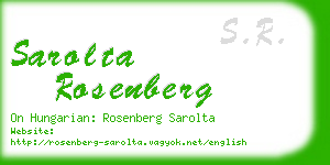 sarolta rosenberg business card